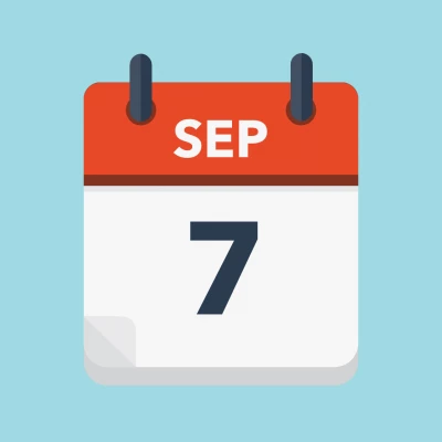 Calendar icon showing 7th September