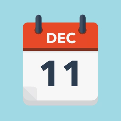 Calendar icon showing 11th December